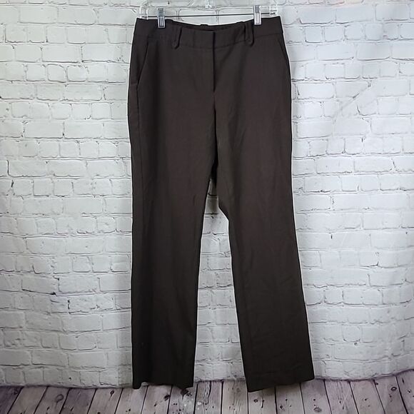 Talbots Brown Signature Boot Dress Pants Size 6 Work Trousers Office Apparel - Picture 2 of 8